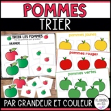 FRENCH Apples Sorting By Size and Color | Math Sorting Mat