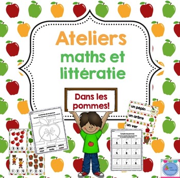 Preview of FRENCH {Apples}Math and literacy/Les pommes {maths et littératie}
