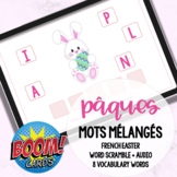 FRENCH April Easter Word Scramble BOOM Cards+ AUDIO - Mots