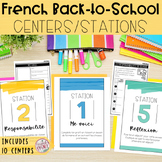 FRENCH BACK-TO-SCHOOL CENTERS - INCLUDES 10 STATIONS/ACTIVITIES