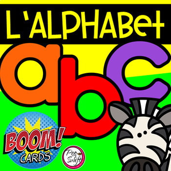 Preview of FRENCH BOOM CARDS • Alphabet with AUDIO