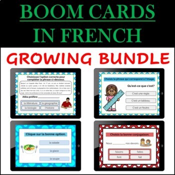 Preview of FRENCH BOOM CARDS GROWING BUNDLE