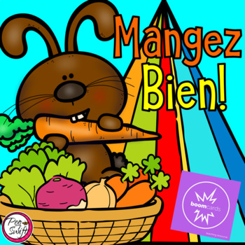 Preview of FRENCH BOOM CARDS • Healthy Food Choices
