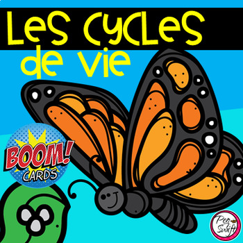 Preview of FRENCH BOOM CARDS • Life Cycles with AUDIO