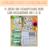 FRENCH BUNDLE FALL Math Centers Numbers to 5 - Les nombres