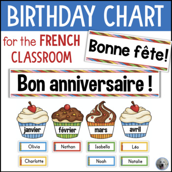 French Birthday Chart Bon Anniversaire By Just Gracie Tpt