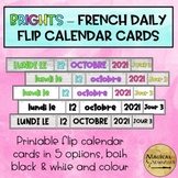 FRENCH Brights Shiplap Flip Calendar Date Cards | 5 options!