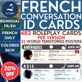 FRENCH Life skills ID cards and world territories Posters 