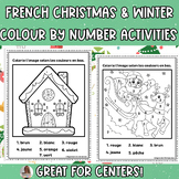 FRENCH CHRISTMAS AND WINTER Colour by Number- Coloriage pa