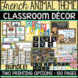 FRENCH CLASSROOM DECOR - ANIMALS THEME (BACK-TO-SCHOOL/REN