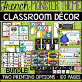 FRENCH CLASSROOM DECOR - MONSTER THEME (BACK-TO-SCHOOL/REN