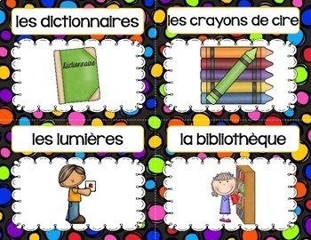 FRENCH CLASSROOM LABELS - LES ÉTIQUETTES DE CLASSE (68 labels)