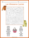 FRENCH CLOTHING Vocabulary Word Search Puzzle Worksheet Ac