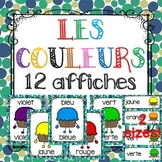 FRENCH COLOURS - LES COULEURS (12 POSTERS - 2 SIZES AVAILABLE)