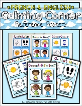 Preview of FRENCH Calming Corner Posters: English versions also included!