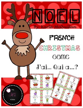 Preview of FRENCH Christmas Game: Jeu Noël "J'ai.... Qui a...?"