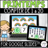 FRENCH Counting 1-20 Spring for Google Slides™ | Compter d