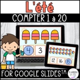 FRENCH Counting 1-20 Summer for Google Slides™ | Compter d