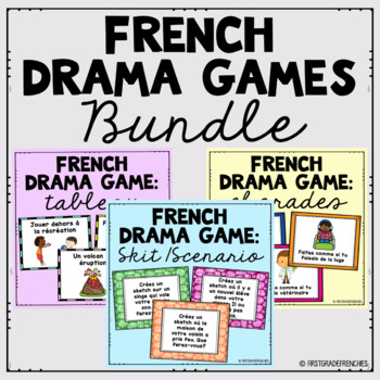 Preview of FRENCH DRAMA BUNDLE | Game Cards & Role Play Activities | Le Drame