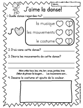 FRENCH Dance - Appréciation de la danse primaire - en français