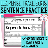 FRENCH Decode, Think, Trace, Write Phonics-Based Sentence 