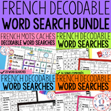 FRENCH Word Searches Decoding Practice Worksheets BUNDLE (