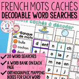 FRENCH Decoding Practice Word Searches - Mots cachés pour décoder