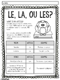 FRENCH: Definite Articles Activity (Le, La, L', Les)