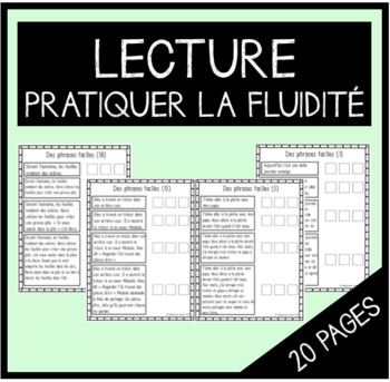 Preview of FRENCH- Des phrases faciles (pratiquer la fluidité)