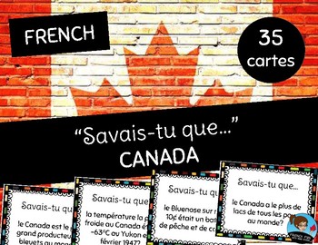 Preview of FRENCH: Did you know... CANADA cards "Savais-tu que..."