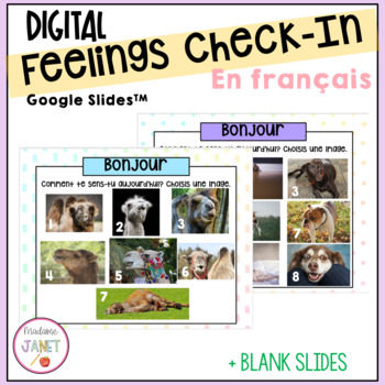 Preview of FRENCH - Digital Feelings Check-In