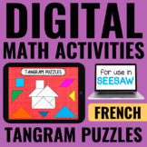 FRENCH Digital Math Activities | Tangram Puzzles | Seesaw 