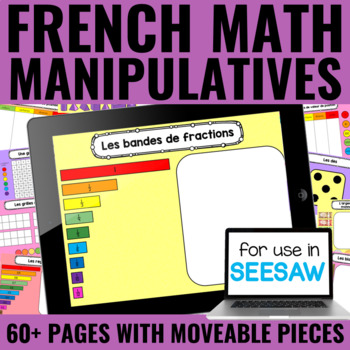 Preview of FRENCH Digital Math Manipulatives | Virtual Manipulatives | Seesaw Activities