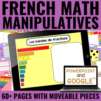Preview of FRENCH Digital Math Manipulatives | Math Tools | Google Slides™ and PowerPoint