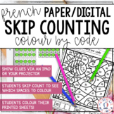FRENCH Digital/Print Skip Counting Colour by Code Worksheets