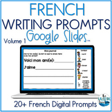 FRENCH Digital Writing Prompts | Primary Journal Prompts f