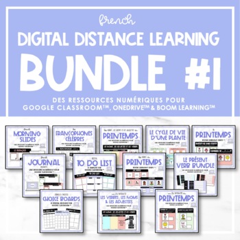 Preview of French Digital Distance Learning Bundle #1
