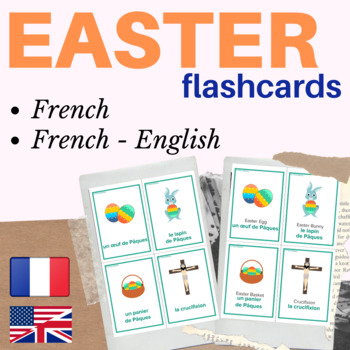 Preview of EASTER French Flashcards Pâques