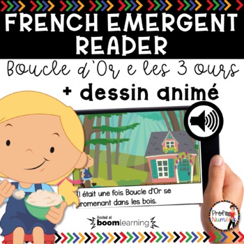 Preview of FRENCH EMERGENT READERS | FRENCH AUDIO BOOM CARDS - Boucle D'Or et les 3 ours