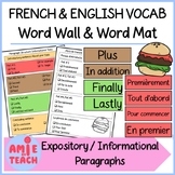 FRENCH & ENGLISH Paragraph Structure: Informational Texts 