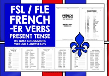 Preview of FRENCH ER VERBS PRESENT TENSE CONJUGATION PRACTICE