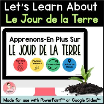 Preview of FRENCH Earth Day Unit Digital Slideshow (PowerPoint and Google Slides™)