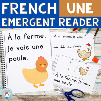 Preview of FRENCH Emergent Reader: Je vois UNE (animaux de la ferme) Sight Word Practice