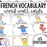 FRENCH Emotions Vocabulary Cards (cartes de vocabulaire - 