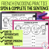FRENCH Encoding Practice Spin & Complete the Sentence - Co