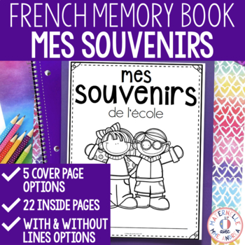 Preview of FRENCH End of Year Memory Book - Livre de souvenirs de l'école - Écriture