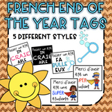FRENCH End of Year Tags