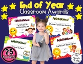 FRENCH End of the Year Classroom Awards & Certificates