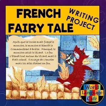 Preview of FRENCH FAIRY TALE PROJECT ⭐Fairy Tale Writing Review French Verb Tenses Grammar