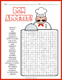 FRENCH FOOD / CUISINE Word Search Puzzle Worksheet Activity